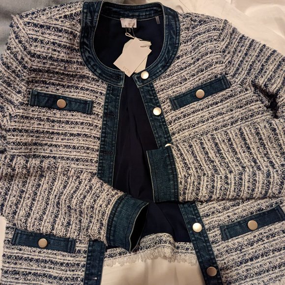 Ecru Tweed with denim jacket - Picture 1 of 5